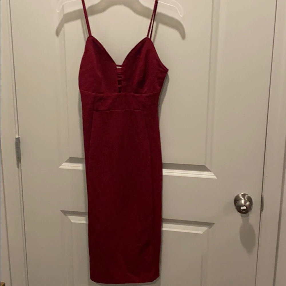 Red cocktail dress